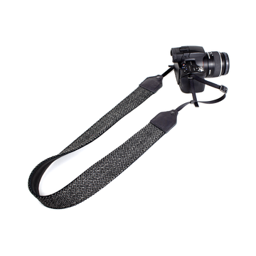 Perri's Leathers Ltd. Herringbone Wool Camera Strap, Gray Tweed
