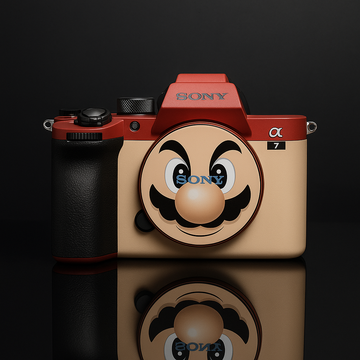 Super Mario Camera Skin - Classic Mario Face Design for DSLR