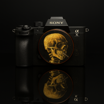 Premium Gold Skull Camera Skin