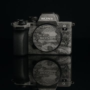 Sketch Art Camera Sticker - Vintage Oil Painting Wrap for Most Models
