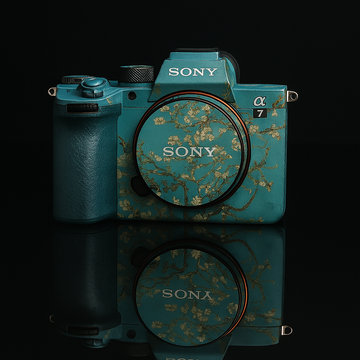 Almond Blossom Oil Painting Camera Skin Wrap - Vintage Art Sticker for Most Models