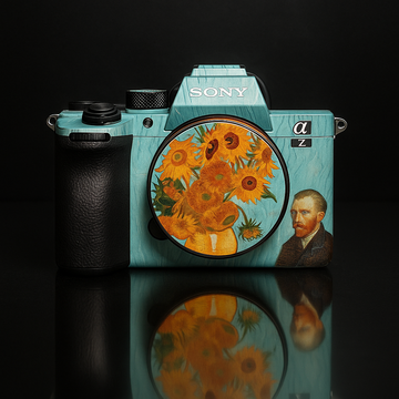 Classic Sunflowers Camera Wrap - Van Gogh Tribute Sticker for Most Models