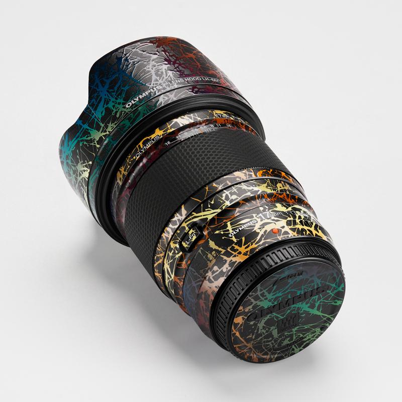 Ink Splash Black Color Lens Skin – Fits Most Lens Models
