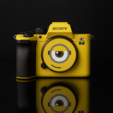 Minions Camera Sticker - Cool Big Eye Design for DSLR