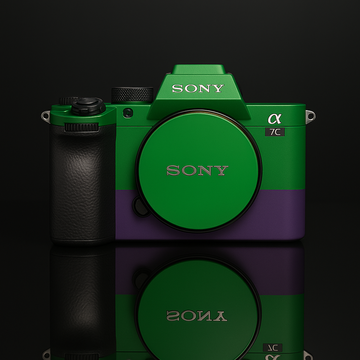 Premium Green & Purple Color Block Camera Skin