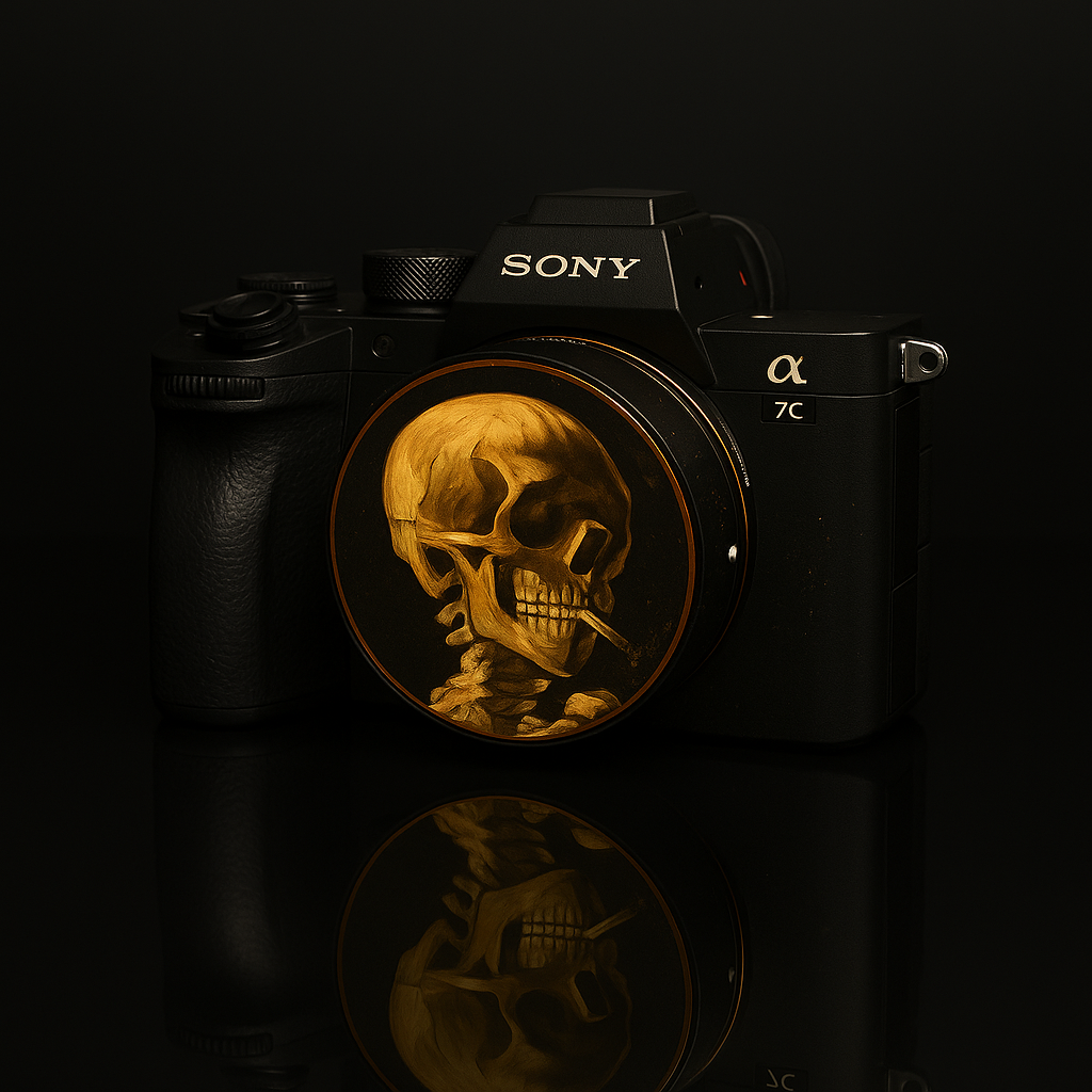 Premium Gold Skull Camera Skin