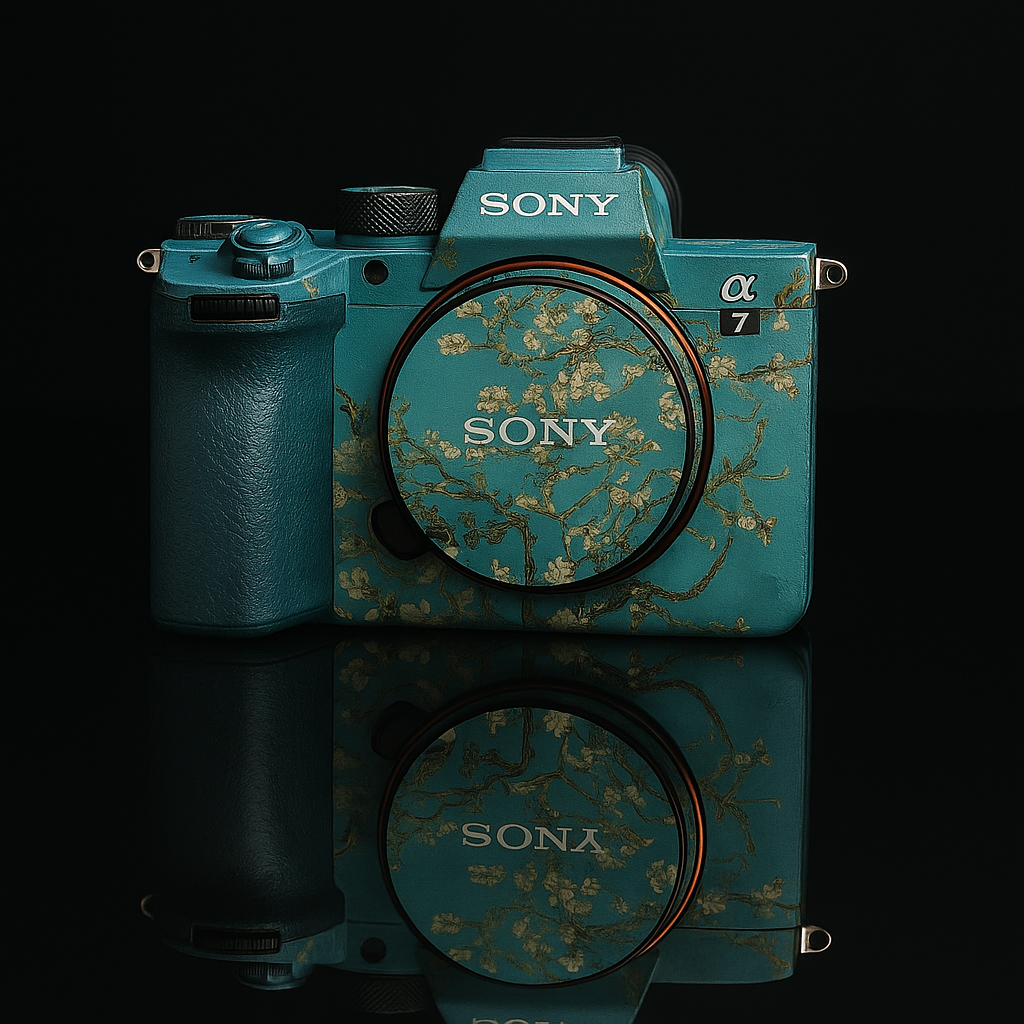 Almond Blossom Oil Painting Camera Skin Wrap - Vintage Art Sticker for Most Models