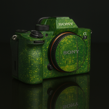 Pointillist Forest Camera Skin - Artistic Oil Painting Wrap for Most Models