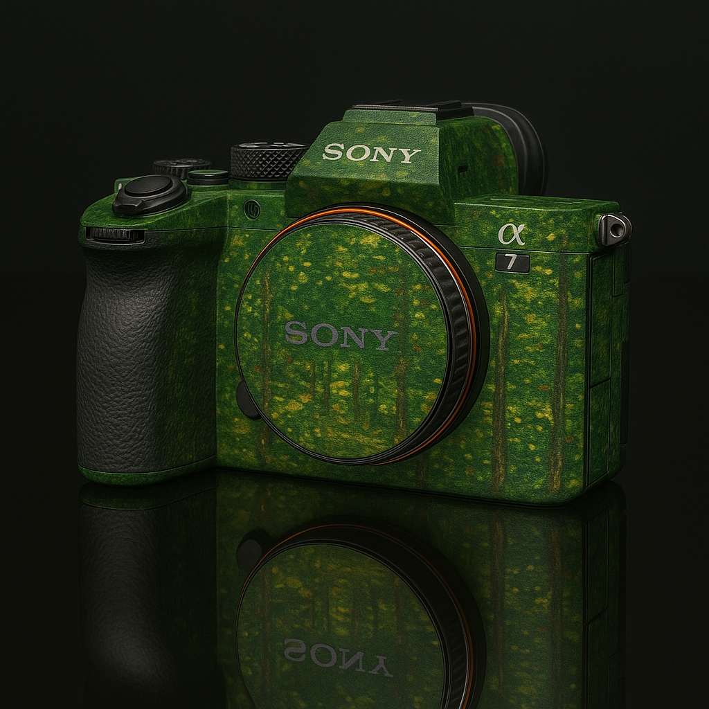 Pointillist Forest Camera Skin - Artistic Oil Painting Wrap for Most Models