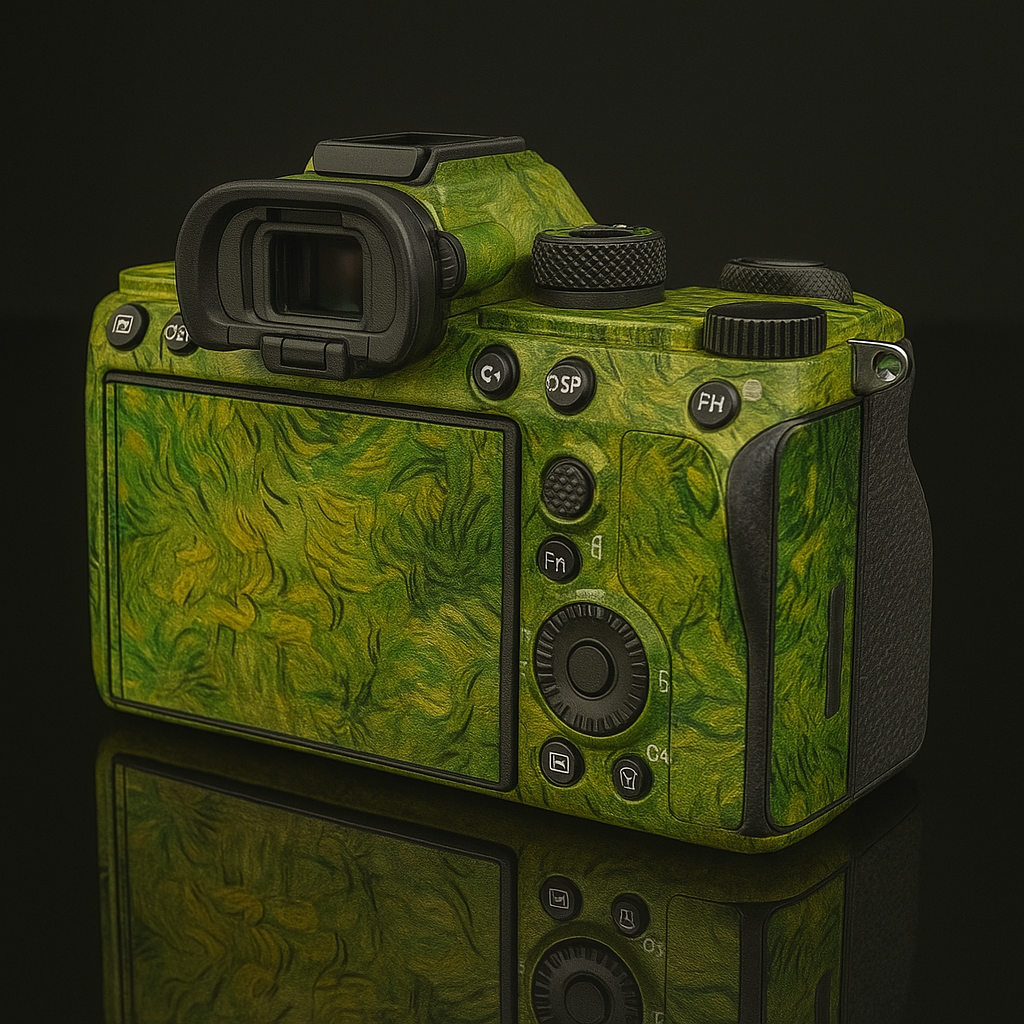 Vibrant Leaf Flow Camera Skin - Oil Painting Style Art Wrap for Most Models