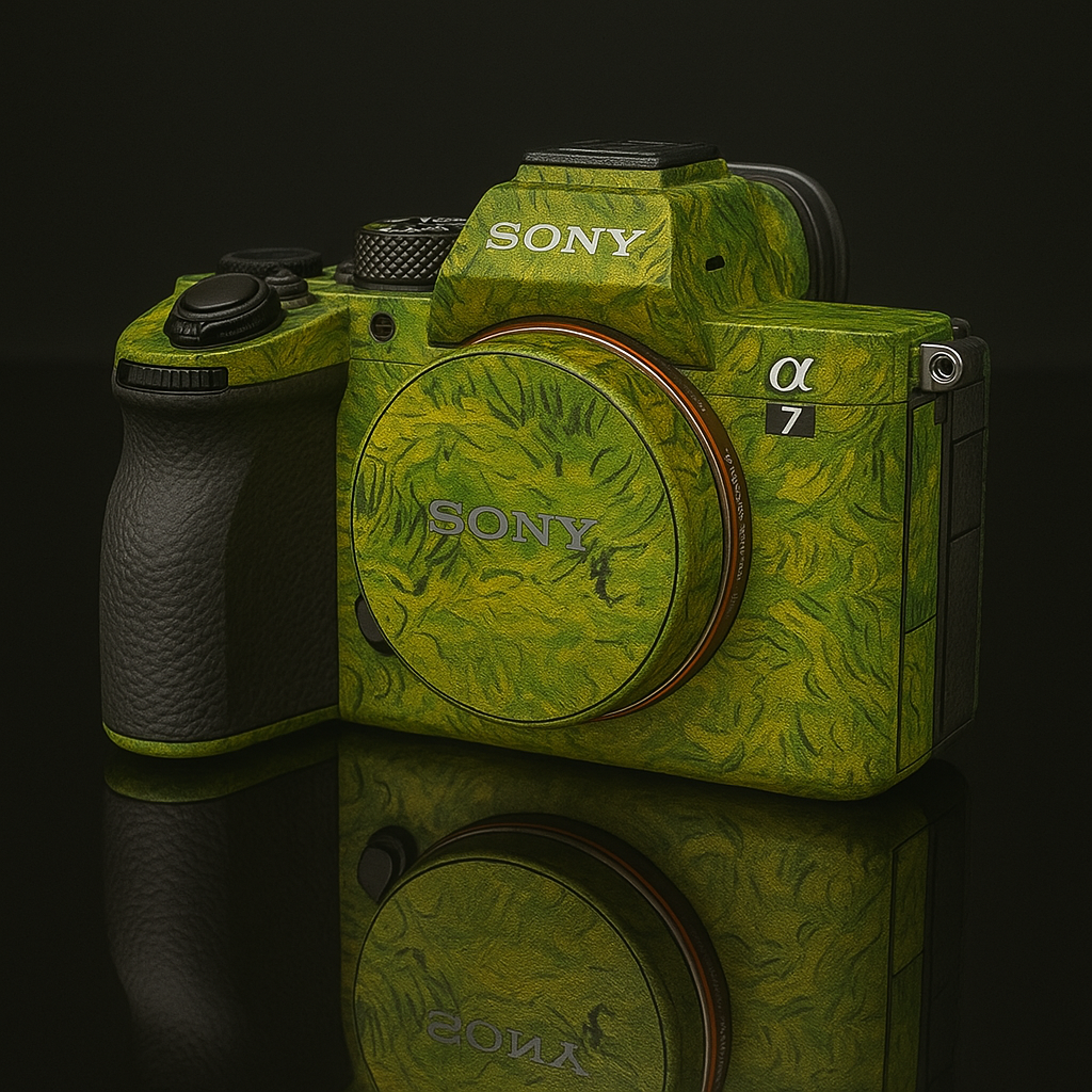 Vibrant Leaf Flow Camera Skin - Oil Painting Style Art Wrap for Most Models