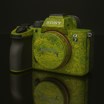 Vibrant Leaf Flow Camera Skin - Oil Painting Style Art Wrap for Most Models