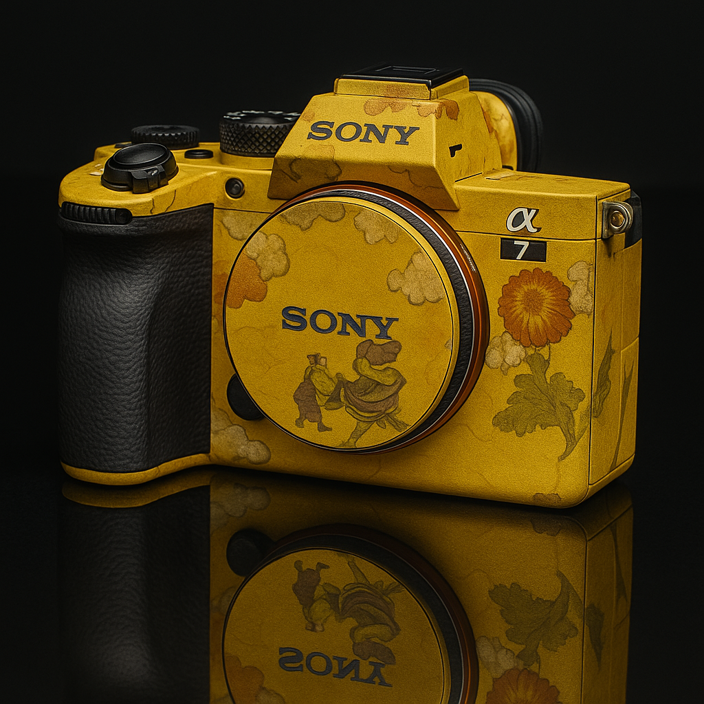 Oriental Classic Camera Wrap - Ancient Mural Style Sticker for Most Models