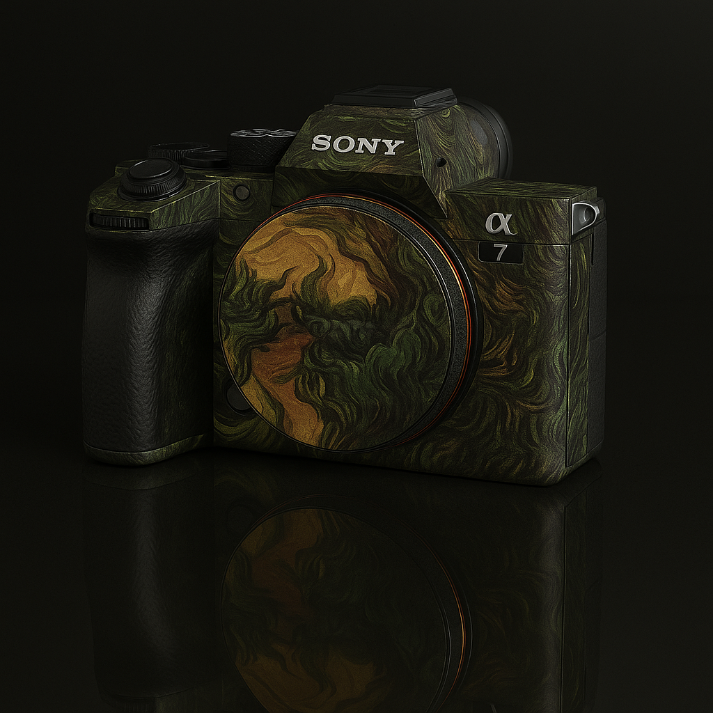 Twisting Forest Path Camera Skin - Expressionist Oil Painting Wrap for Most Models