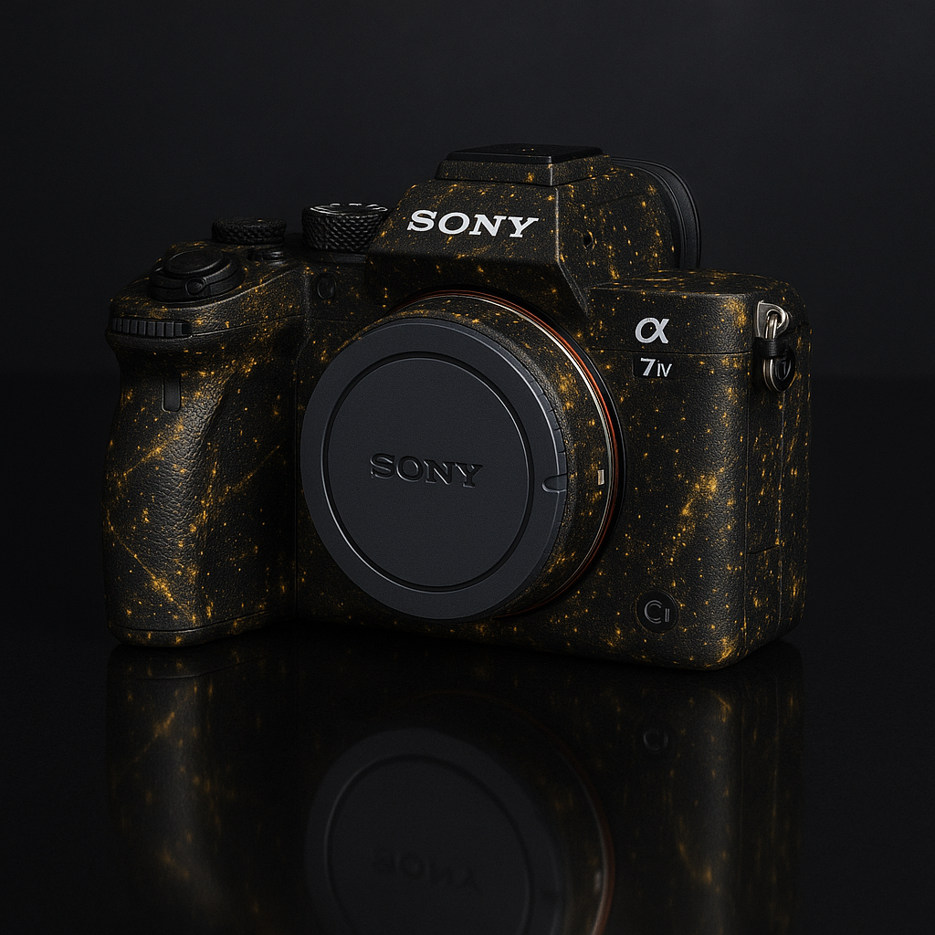 Stellar Constellation Wraps - Cosmic Gold Dots for Camera Skins