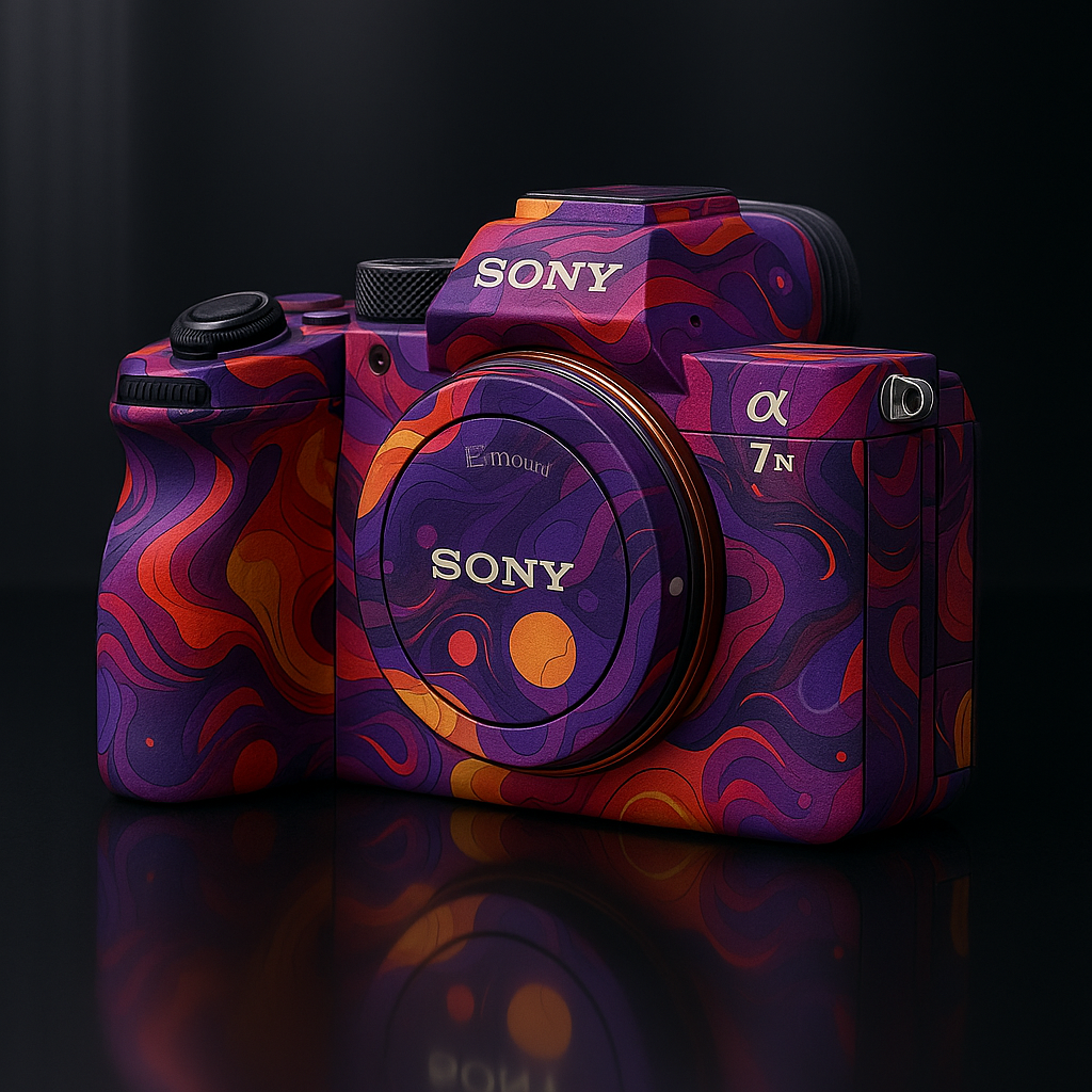 Minimalist Vortex Camera Wraps - Subtle Color Art for Camera Skins