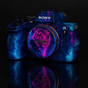 Neon Tiger Gaze Camera Skin - Fits Most Models