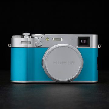 Leather Sky Blue Camera Skin – Fits Most Camera Models