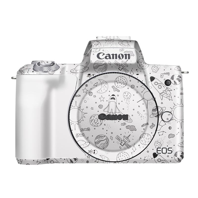 Cartoon Space White Camera Skin – Fits Most Camera Models